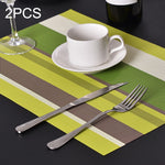 2 pezzi tovaglietta da cucina tavolo da pranzo tovaglioli tovagliette resistenti al calore in PVC a righe tovagliette centrini sottobicchiere pad tazza