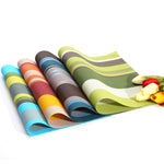 2 pezzi tovaglietta da cucina tavolo da pranzo tovaglioli tovagliette resistenti al calore in PVC a righe tovagliette centrini sottobicchiere pad tazza