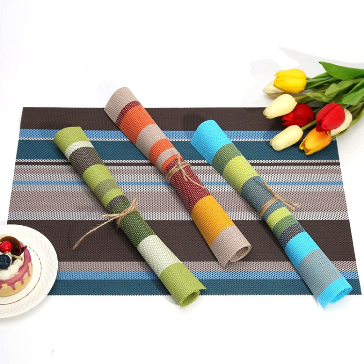 2 pezzi tovaglietta da cucina tavolo da pranzo tovaglioli tovagliette resistenti al calore in PVC a righe tovagliette centrini sottobicchiere pad tazza