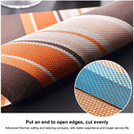 2 pezzi tovaglietta da cucina tavolo da pranzo tovaglioli tovagliette resistenti al calore in PVC a righe tovagliette centrini sottobicchiere pad tazza