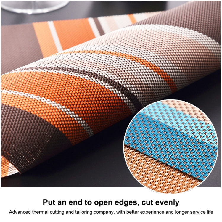 2 pezzi tovaglietta da cucina tavolo da pranzo tovaglioli tovagliette resistenti al calore in PVC a righe tovagliette centrini sottobicchiere pad tazza