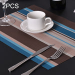 2 pezzi tovaglietta da cucina tavolo da pranzo tovaglioli tovagliette resistenti al calore in PVC a righe tovagliette centrini sottobicchiere pad tazza