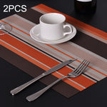 2 pezzi tovaglietta da cucina tavolo da pranzo tovaglioli tovagliette resistenti al calore in PVC a righe tovagliette centrini sottobicchiere pad tazza