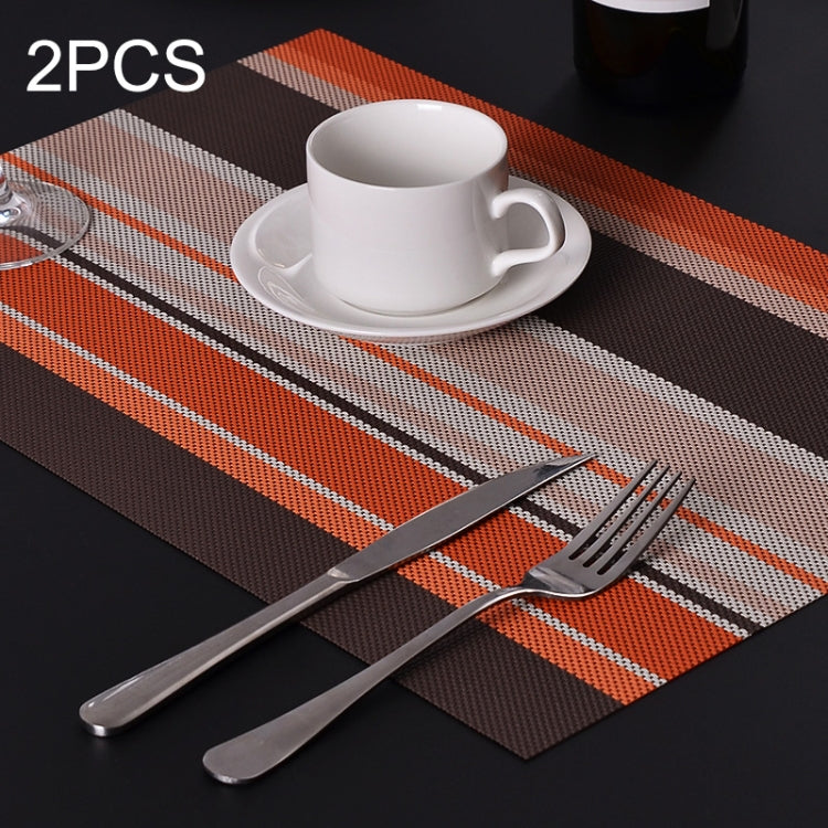 2 pezzi tovaglietta da cucina tavolo da pranzo tovaglioli tovagliette resistenti al calore in PVC a righe tovagliette centrini sottobicchiere pad tazza