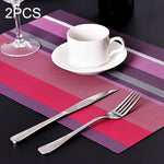 2 pezzi tovaglietta da cucina tavolo da pranzo tovaglioli tovagliette resistenti al calore in PVC a righe tovagliette centrini sottobicchiere pad tazza