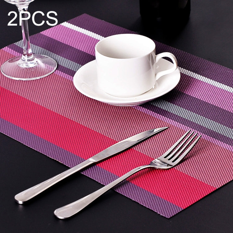 2 pezzi tovaglietta da cucina tavolo da pranzo tovaglioli tovagliette resistenti al calore in PVC a righe tovagliette centrini sottobicchiere pad tazza