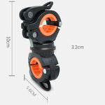 Staffa di fissaggio per clip per lampada per torcia per bicicletta a 360 gradi