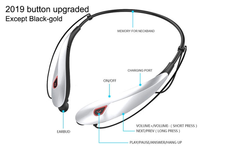 Auricolari Bluetooth wireless per sport con microfono