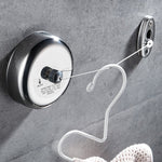 Stendibiancheria retrattile portatile in acciaio inossidabile per interni ed esterni, appendiabiti, stendibiancheria, Stainless Steel Wall Hanging