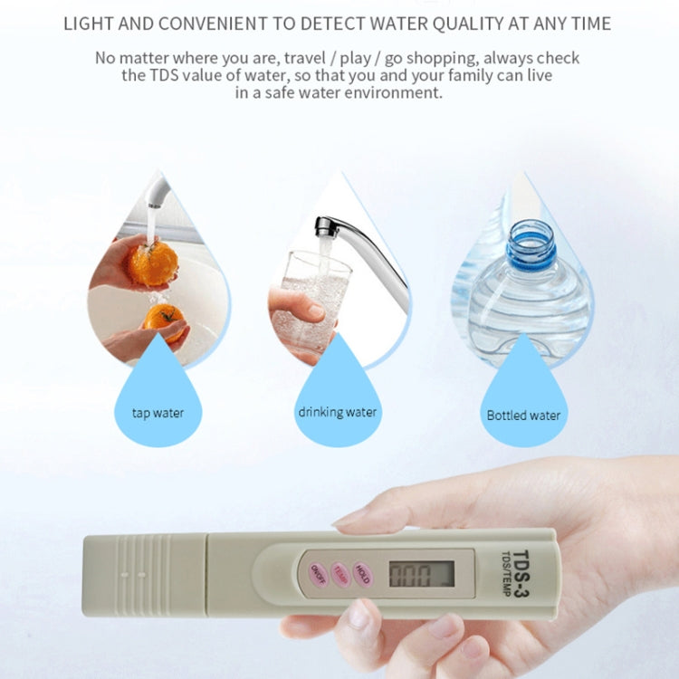 Tester del misuratore TDS digitale Tester della purezza della qualità dell'acqua del filtro Strumento di test dei minerali dell'acqua potabile