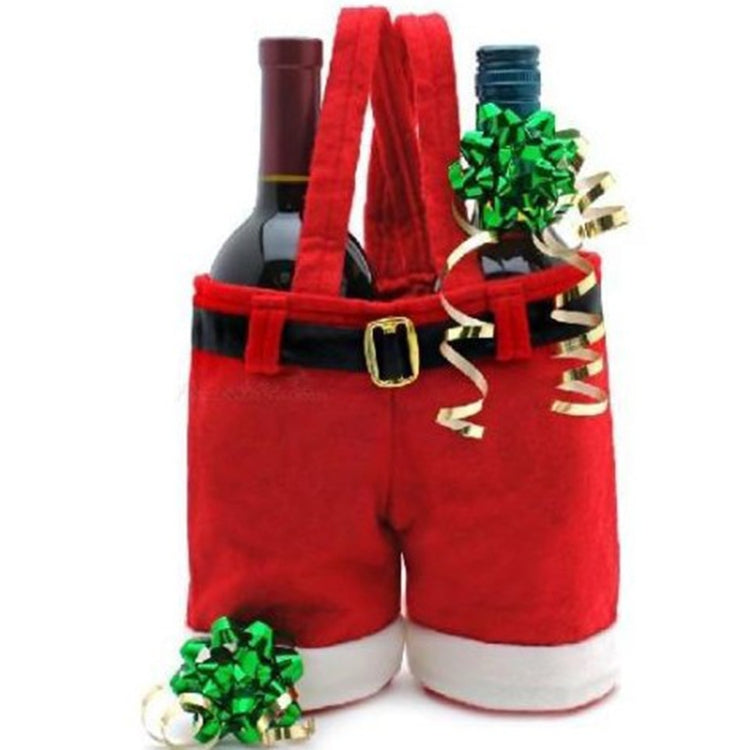 Sacchetto regalo Babbo Natale per bottiglie 21x14,5x6 cm
