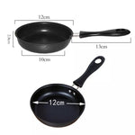 Pentola multicooker con fondo piatto antiaderente per friggere mini uova da 2 pezzi, 12cm