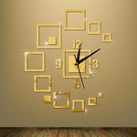 Orologi da parete Specchio 3D Stereo acrilico Soggiorno Camera da letto Decorazione Orologio da parete Orologio da parete creativo fai-da-te di moda