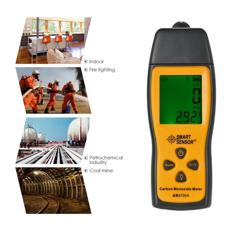 Smart Sensor AS8700A Rilevatore portatile monossido di carbonio