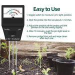 Misuratore fertilità terreno PH 2 in 1 con 3 sonde