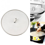 2 pezzi di copertura a prova di olio in acciaio inossidabile, copertura in rete a prova di spruzzi di olio fritto, vassoio per pizza, gadget da cucina, 33cm Oil Proof Cover
