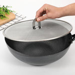 2 pezzi di copertura a prova di olio in acciaio inossidabile, copertura in rete a prova di spruzzi di olio fritto, vassoio per pizza, gadget da cucina, 33cm Oil Proof Cover