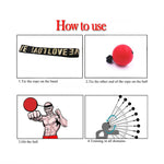 Set di palle di reazione per allenamento veloce montato sulla testa con palla da boxe per uso domestico 4 in 1, Set