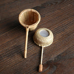 Gadget per colino da tè con filtro riutilizzabile in tessuto di bambù, Calabash Double Section Tea Leak, Calabash Single Section Tea Leak, Bamboo Root Tea Leak, Bamboo Pole Gauze Plum Tea Leak, Bamboo Pole Hole Tea Leak, Rattan Tea Drain with Handle   ...