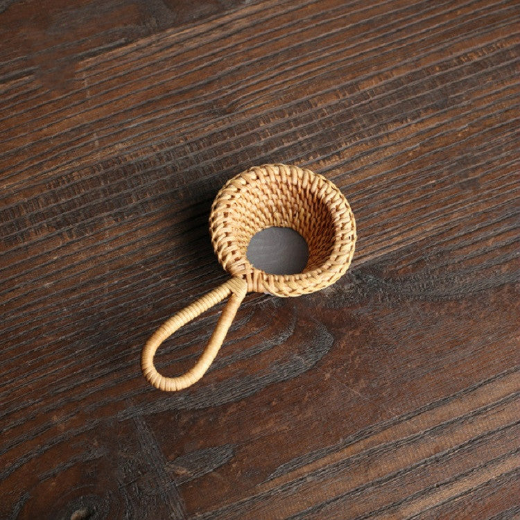 Gadget per colino da tè con filtro riutilizzabile in tessuto di bambù, Calabash Double Section Tea Leak, Calabash Single Section Tea Leak, Bamboo Root Tea Leak, Bamboo Pole Gauze Plum Tea Leak, Bamboo Pole Hole Tea Leak, Rattan Tea Drain with Handle   ...