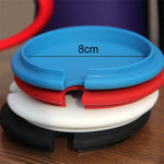 5 pezzi Coperchi per tazze creativi Copri tazza in silicone per uso alimentare Coperchio in silicone sano, sicuro e resistente al calore con spazio
