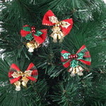 Ciondolo decorativo per albero di Natale con mini fiocco carino da 2 pezzi
