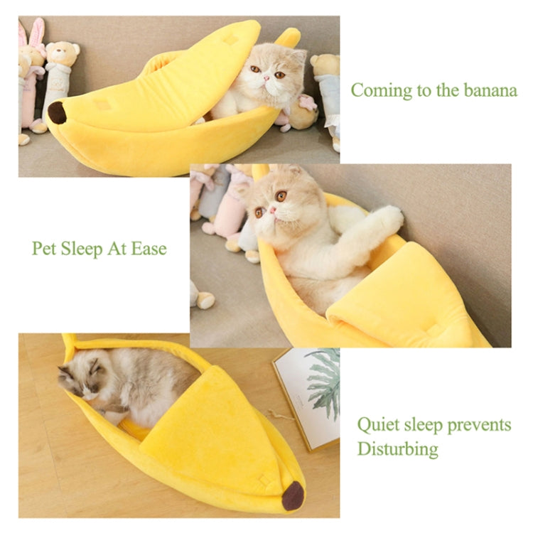 Lettiera per gatti a forma di banana con cuccia creativa, nido per animali domestici caldo invernale, S, M, L, XL