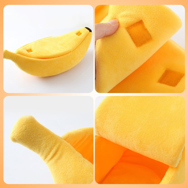 Lettiera per gatti a forma di banana con cuccia creativa, nido per animali domestici caldo invernale, S, M, L, XL