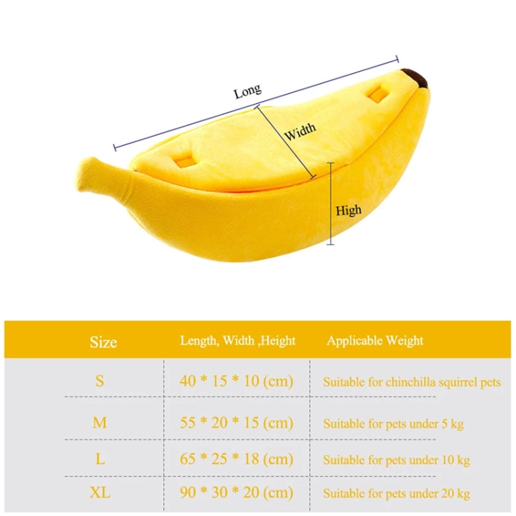Lettiera per gatti a forma di banana con cuccia creativa, nido per animali domestici caldo invernale, S, M, L, XL