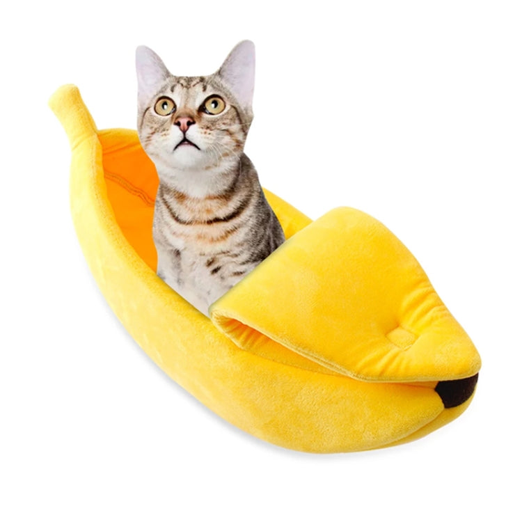 Lettiera per gatti a forma di banana con cuccia creativa, nido per animali domestici caldo invernale, S, M, L, XL