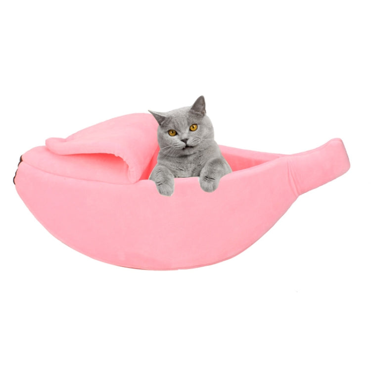 Lettiera per gatti a forma di banana con cuccia creativa, nido per animali domestici caldo invernale, S, M, L, XL