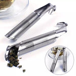 2 pezzi in acciaio inossidabile colino da tè incredibile infusore per tè design del tubo tocco sentirsi bene strumento supporto cucchiaio da tè infusore filtro, Pipe Shape