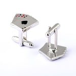 Gemelli poker 4A Gemelli maschili per camicia francese Gemelli Cards Design Moda per uomo