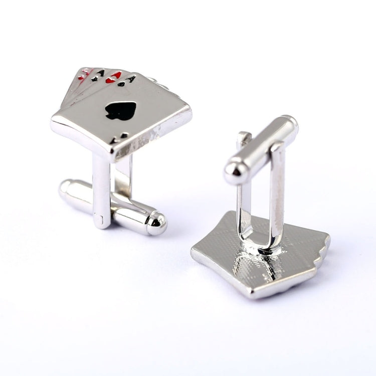 Gemelli poker 4A Gemelli maschili per camicia francese Gemelli Cards Design Moda per uomo