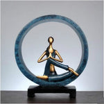 Decorazioni moderne dello studio di yoga della statua di posa di yoga della resina di arte astratta moderna