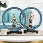 Decorazioni moderne dello studio di yoga della statua di posa di yoga della resina di arte astratta moderna