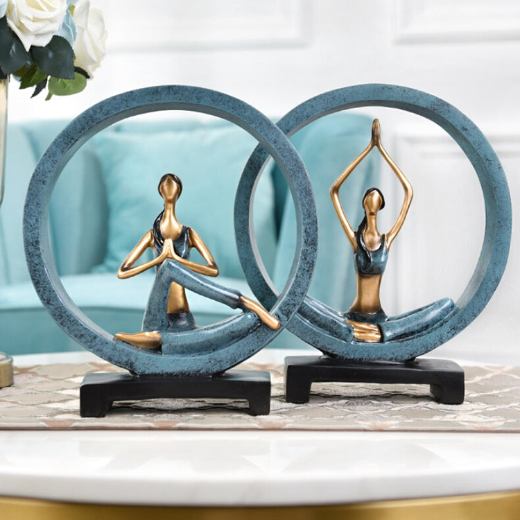 Decorazioni moderne dello studio di yoga della statua di posa di yoga della resina di arte astratta moderna