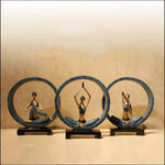 Decorazioni moderne dello studio di yoga della statua di posa di yoga della resina di arte astratta moderna