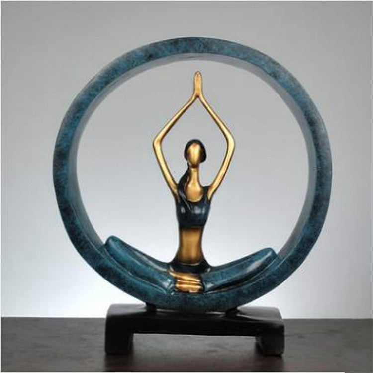 Decorazioni moderne dello studio di yoga della statua di posa di yoga della resina di arte astratta moderna