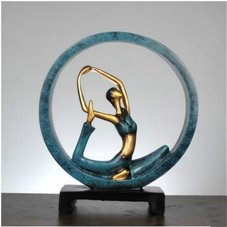Decorazioni moderne dello studio di yoga della statua di posa di yoga della resina di arte astratta moderna