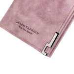 Portamonete con pochette in pelle PU retrò con cerniera lunga opaca da donna alla moda