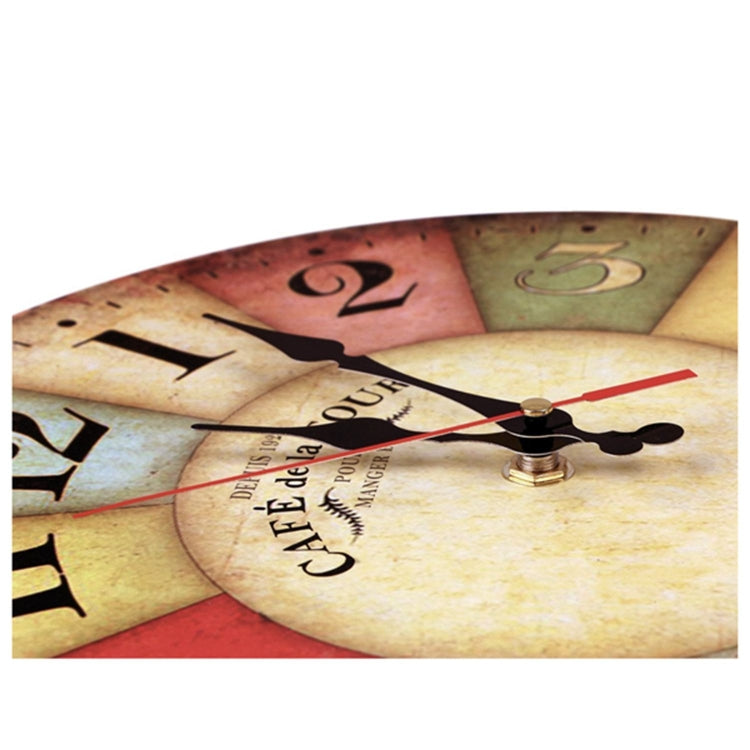 Orologio da parete vintage in legno MDF da 2 pezzi, orologio da parete al quarzo muto
