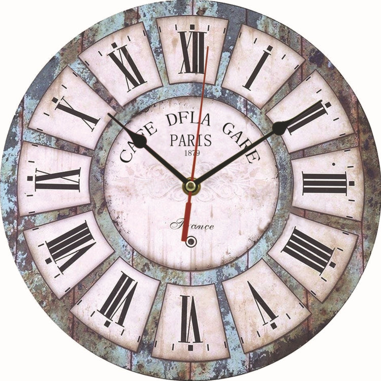 Orologio da parete vintage in legno MDF da 2 pezzi, orologio da parete al quarzo muto