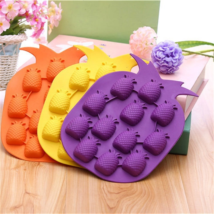 Stampo per ghiaccio creativo in silicone per ananas, 5 pezzi, consegna colore casuale, Pineapple Ice Maker