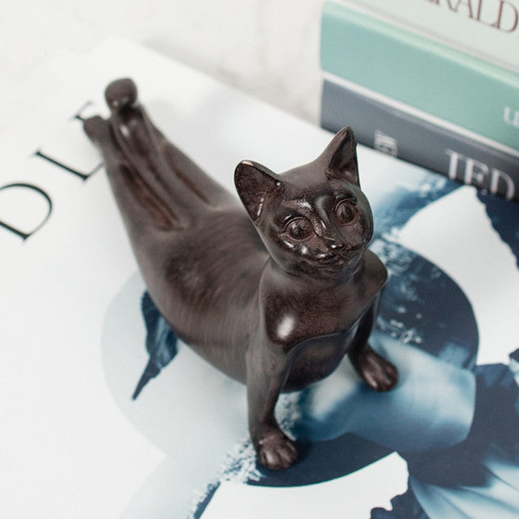 Artigianato per la decorazione della casa con statuette di animali per gatti yoga