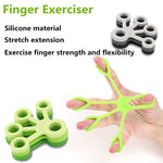 Finger Trainer Tenditore per dita in silicone Anello di tensione a cinque dita, 3 PCS Finger Trainer (Light Green (6.6LB)), 3 PCS Finger Trainer (Medium Green (8.8LB)), 3 PCS Finger Trainer (Dark Green (11LB))