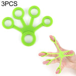 Finger Trainer Tenditore per dita in silicone Anello di tensione a cinque dita, 3 PCS Finger Trainer (Light Green (6.6LB)), 3 PCS Finger Trainer (Medium Green (8.8LB)), 3 PCS Finger Trainer (Dark Green (11LB))