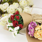 Confezione da 100 sacchetti di caramelle con bouquet di carta Kraft, confezione regalo per festa di nozze di Natale con spago, Bouquet Kraft Paper Cone
