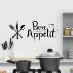 Coltello e forchetta fai da te Adesivo rimovibile Famiglia Mural Art 3D Home Decor, Knife And Fork