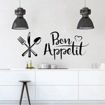 Coltello e forchetta fai da te Adesivo rimovibile Famiglia Mural Art 3D Home Decor, Knife And Fork